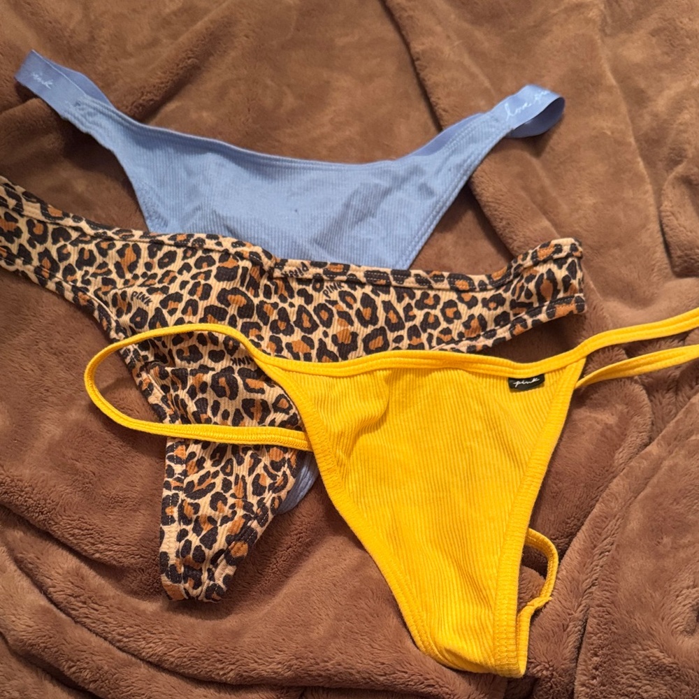 Set of Three Victoria’s Secret pink thongs
